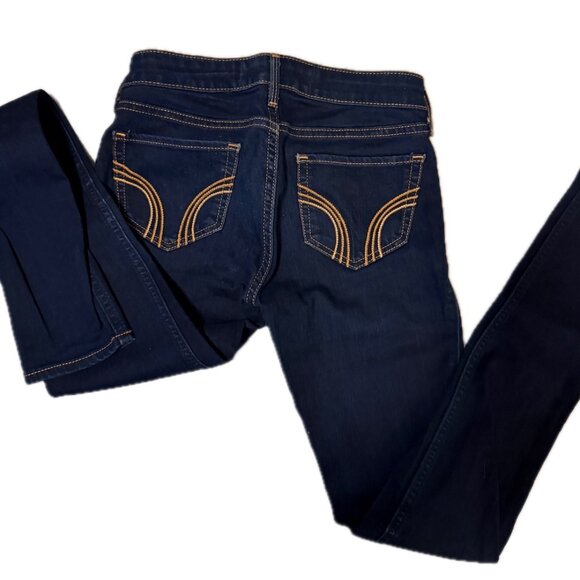 Hollister Dark Navy Wash Jean Jeggings Sz. 24W 29L - Picture 2 of 3